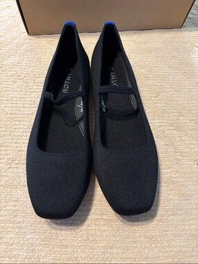 Rothy's Black Sand The Max  Square Mary Jane